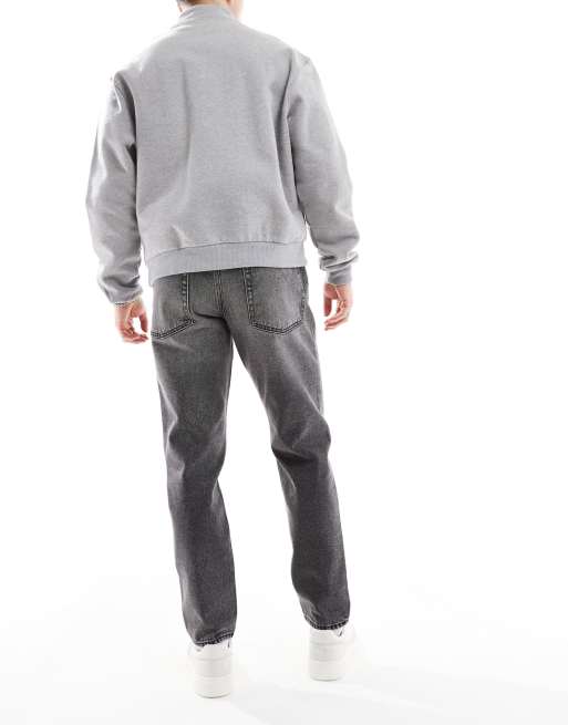 ASOS DESIGN tapered jeans in washed grey, 3 of 5
