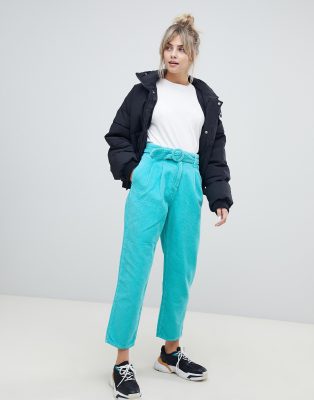 turquoise corduroy pants