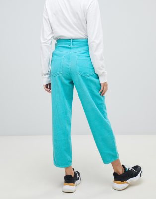 turquoise corduroy pants