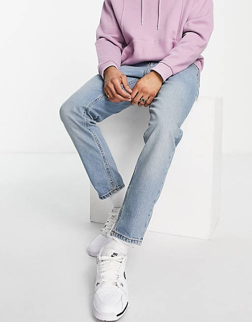 ASOS DESIGN tapered jeans with dusty tint
