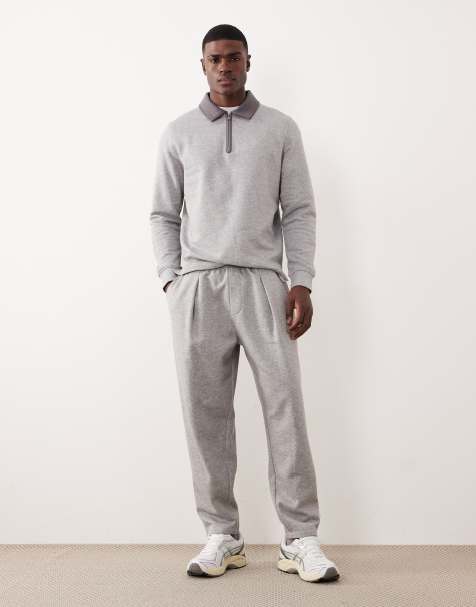 ASOS DESIGN tapered jogger in light grey