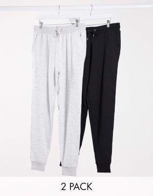 white tapered joggers