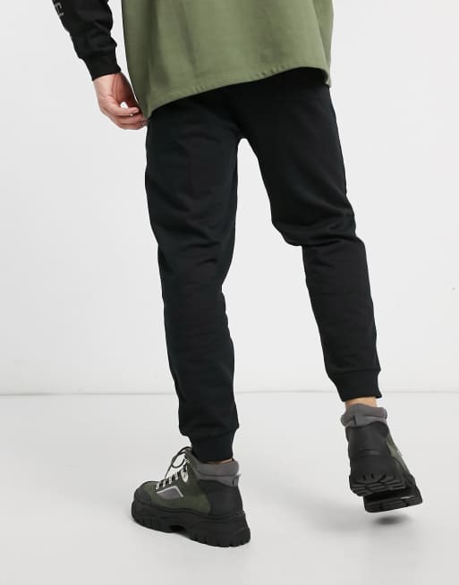 ASOS DESIGN tapered joggers in black