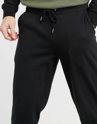 asos black joggers mens