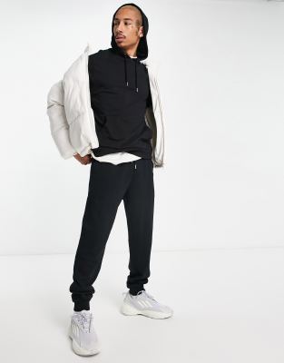 asos black joggers mens