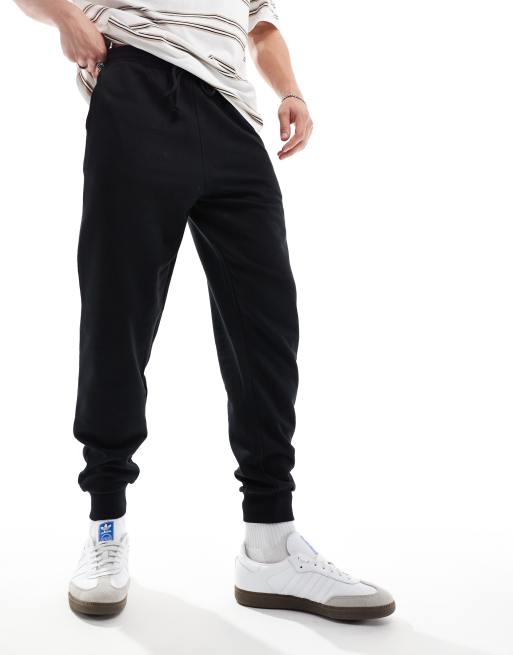 ASOS DESIGN tapered joggers in black