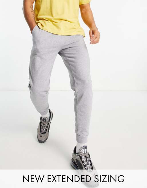 ASOS DESIGN tapered suit pants with sweatpants waist and turn up