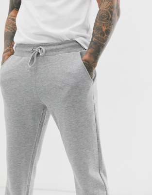 mens grey tapered joggers