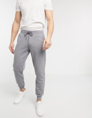 grey tapered joggers