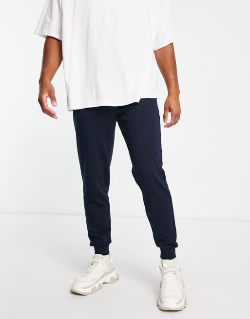 ASOS DESIGN tapered joggers in navy ASOS