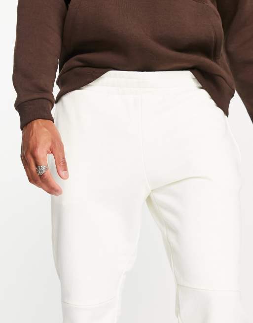 White cheap tapered joggers