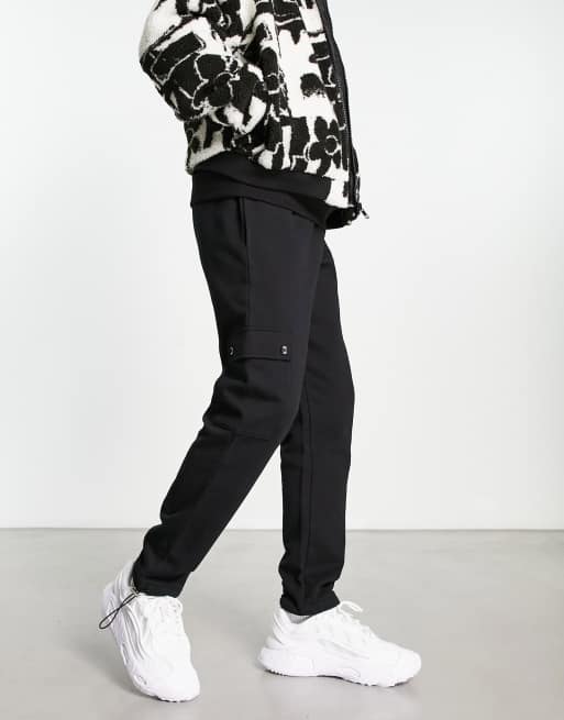 ASOS DESIGN tapered joggers in black