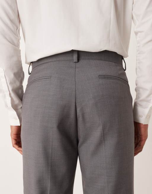 ASOS DESIGN tapered mélange suit trousers in grey, 5 of 5