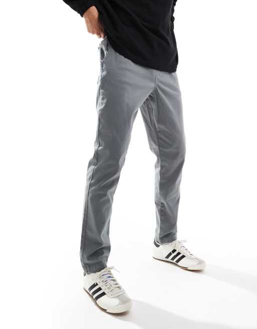 ASOS DESIGN - Tapered og grå bukser med elastisk talje , 4 af 5