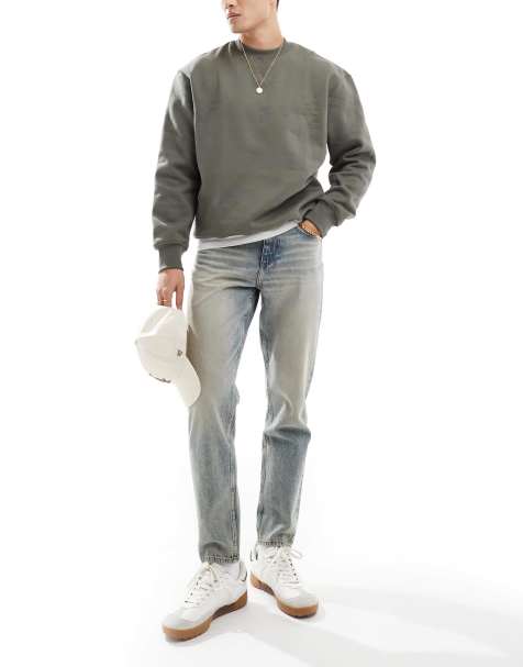 ASOS DESIGN - Tapered og lyseblå jeans - view 1