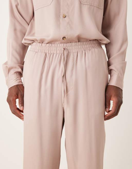 ASOS DESIGN tapered pants in beige - part of a set, 4 of 5