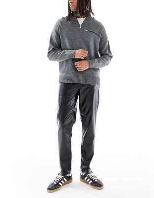 Asos Design Tapered Pants In Black