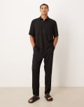 [ASOS DESIGN] ASOS DESIGN tapered pants in black (part of a set) XL BLACK
