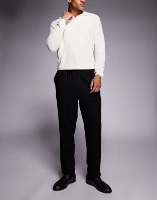 Asos Design Tapered Pants In Black