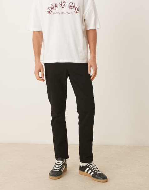 ASOS DESIGN tapered pants in black - view 1