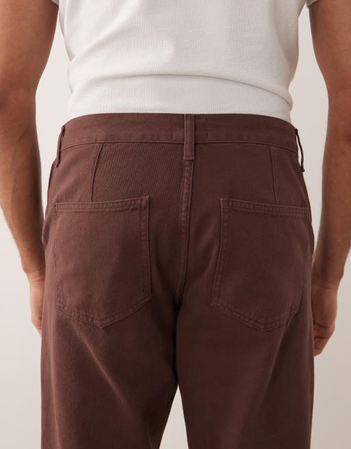 ASOS DESIGN tapered pants in brown, 4 of 5
