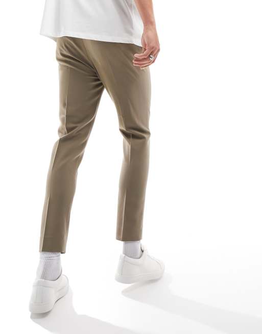 ASOS DESIGN tapered pants in stone, 4 of 5