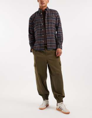 Asos Design Tapered Pull On Cargo Pants In Green