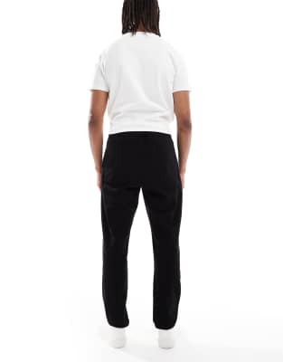 Asos Design Tapered Pull On Chinos In Black