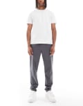 [ASOS DESIGN] ASOS DESIGN tapered pull on chinos in charcoal-Grey L CHARCOAL