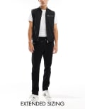 [ASOS DESIGN] ASOS DESIGN tapered pull on pants with elasticated waist in black XS BLACK