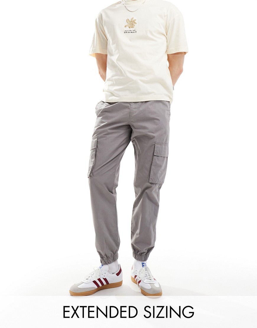ASOS DESIGN tapered pull on trouser in grey