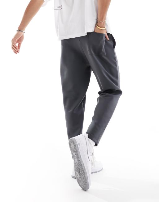 ASOS DESIGN tapered scuba joggers in gray, 3 of 5