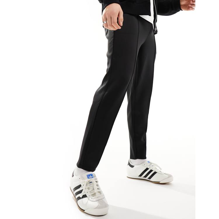 ASOS DESIGN tapered scuba sweatpants in black