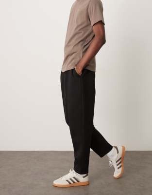 Asos Design Tapered Scuba Sweatpants With Pleat Detail