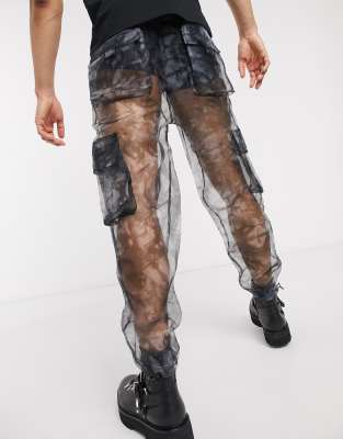 sheer cargo pants