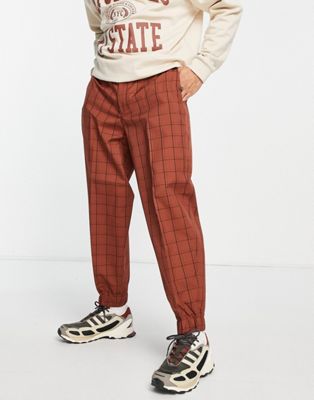ASOS DESIGN tapered smart jogger in crepe check