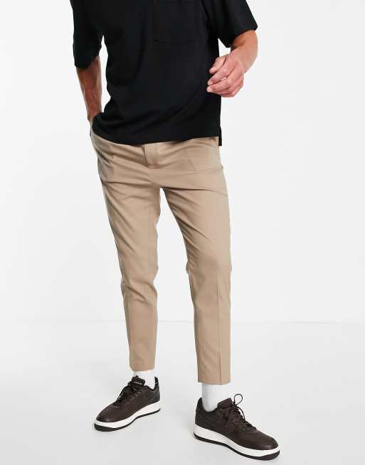 ASOS DESIGN tapered smart jogger in stone