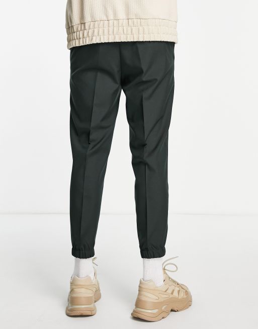 ASOS DESIGN tapered smart joggers in khaki