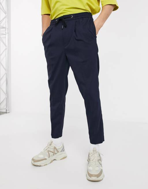 Asos navy joggers hot sale