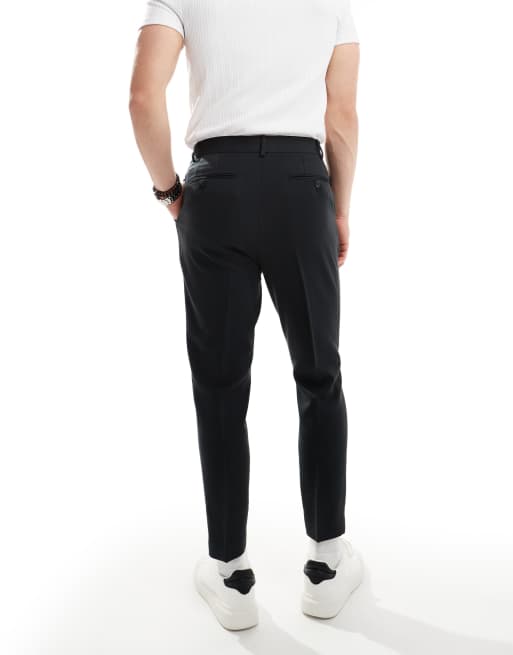 ASOS DESIGN tapered smart pants in black, 3 of 5