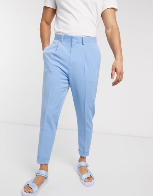 blue smart pants