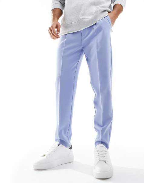 ASOS DESIGN tapered smart pants in dusty blue - view 1