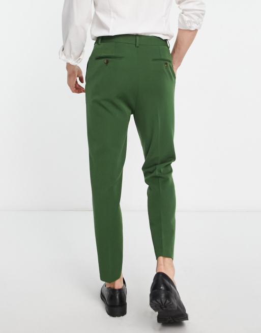 ASOS DESIGN tapered smart pants in khaki, 2 of 4