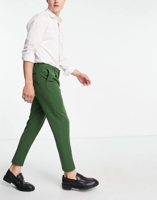 ASOS DESIGN tapered smart pants in khaki