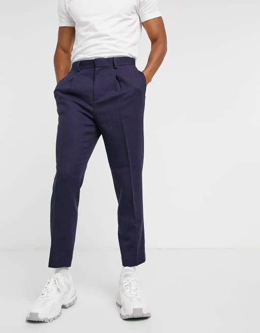 ASOS Tapered Smart Pants With Pleats, ASOS