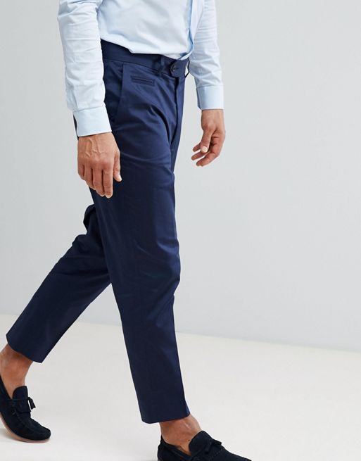 Cotton Sateen Tapered Pants