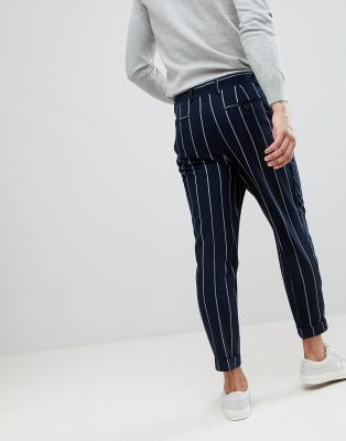 tapered striped pants