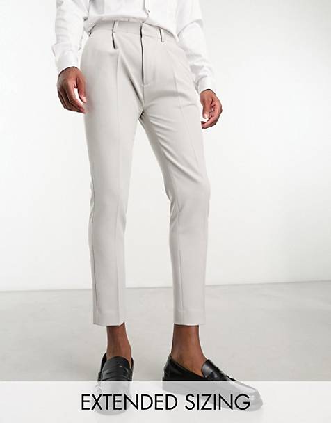 ASOS DESIGN tapered smart trouser in mid grey