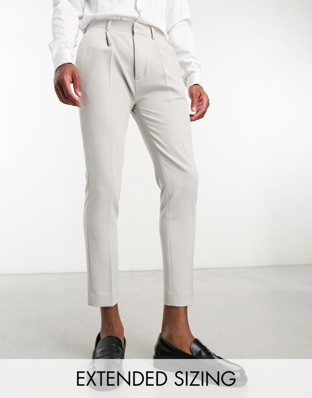 ASOS DESIGN - tapered smart trouser in mid grey