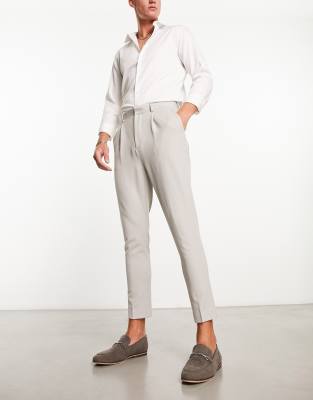 ASOS DESIGN ASOS DESIGN tapered smart trouser in mid grey